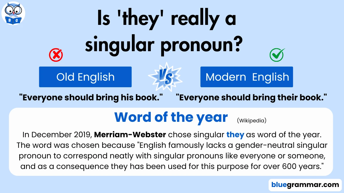 Use of They as a Singular Pronoun