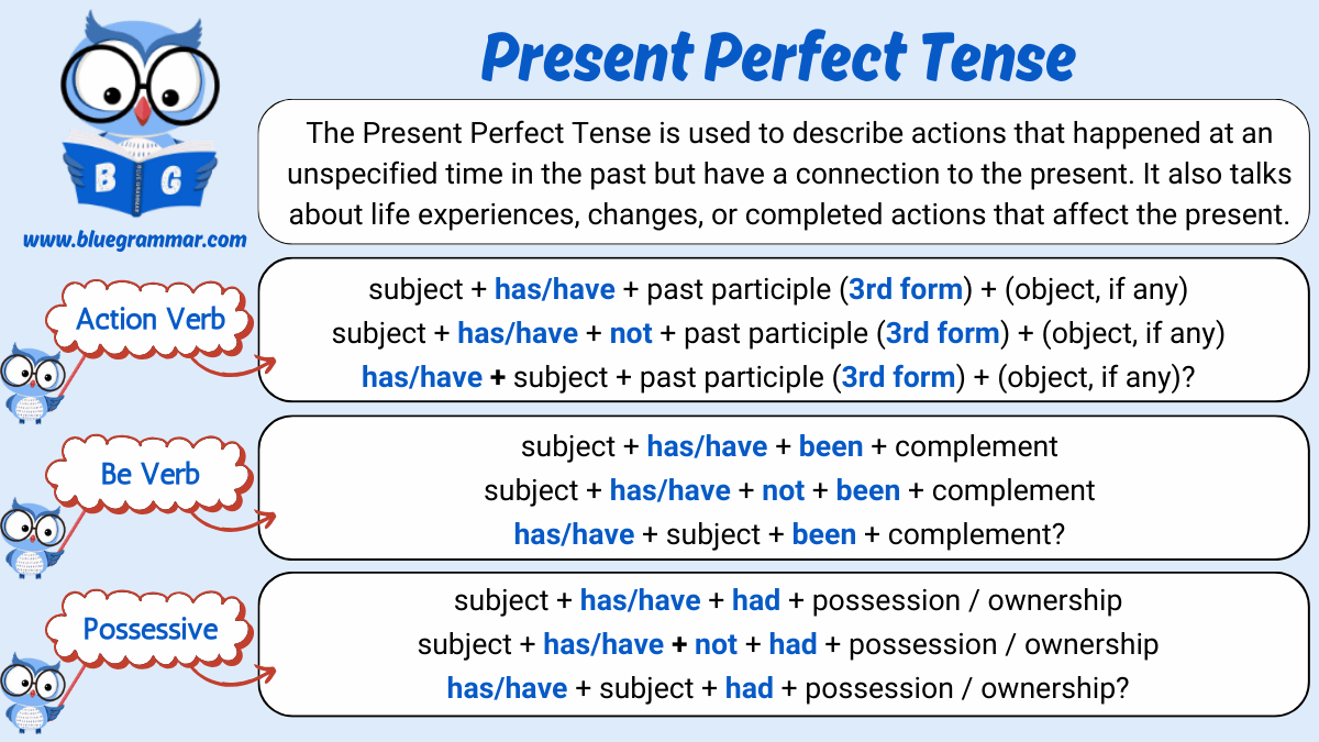 Present Perfect Tense in English