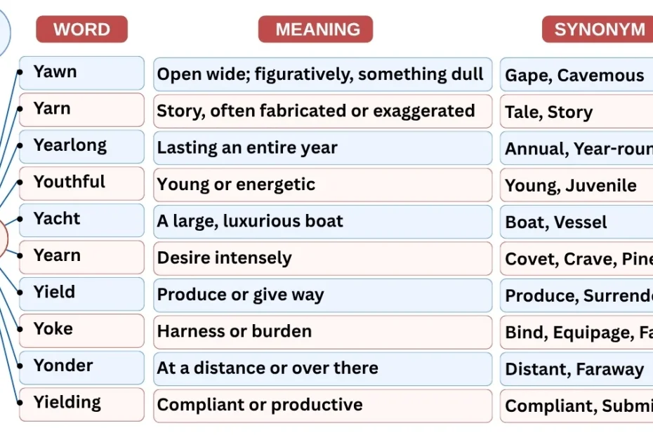 10 Newspaper Vocabulary Words Starting with Y