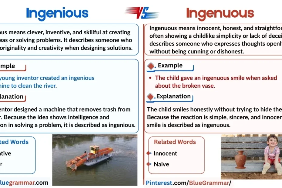 Ingenious vs Ingenuous | Pair of Words in English