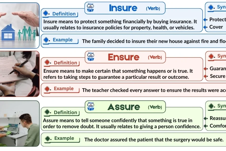 Insure vs. Ensure vs. Assure | Word Comparison with Examples