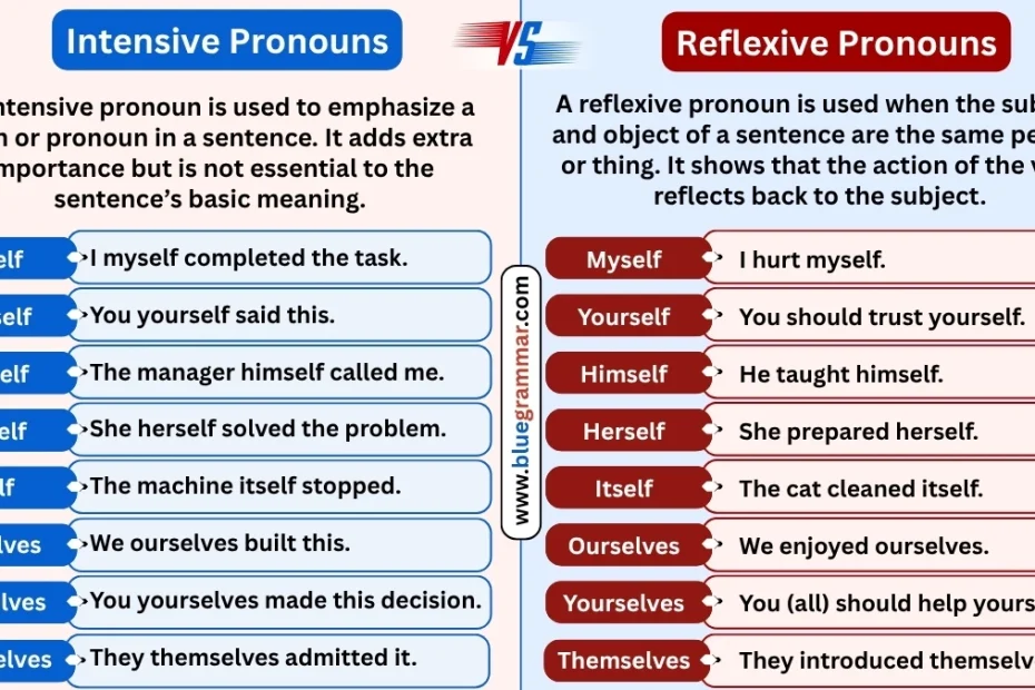 Intensive Pronoun vs Reflexive Pronoun