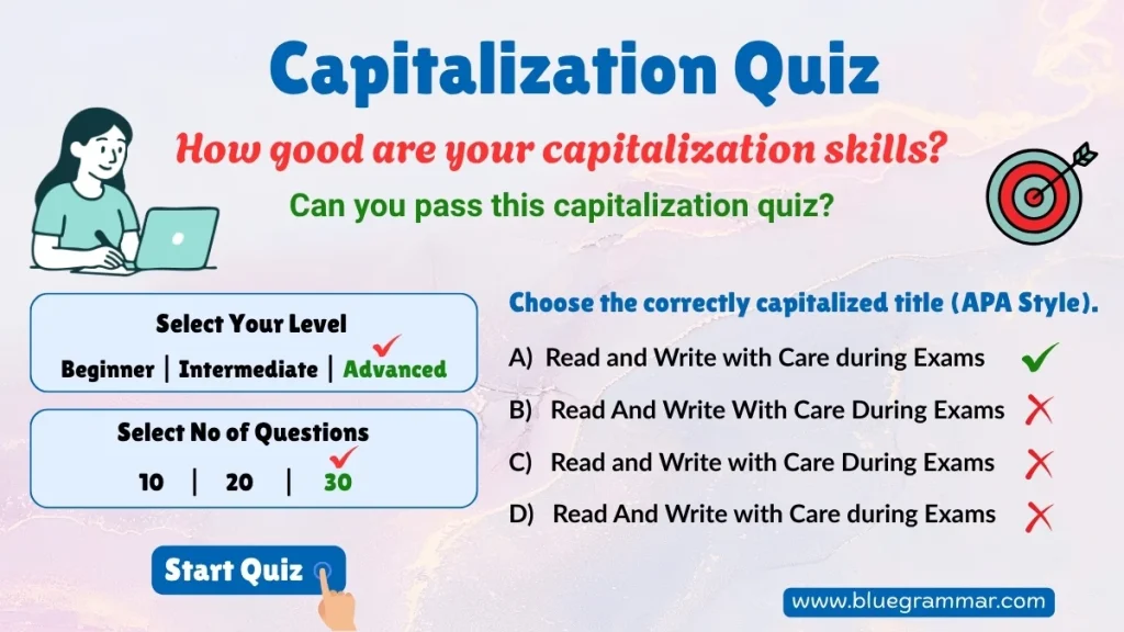 Capitalization Quiz for Students
