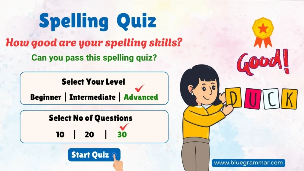 Spelling Quiz for Students