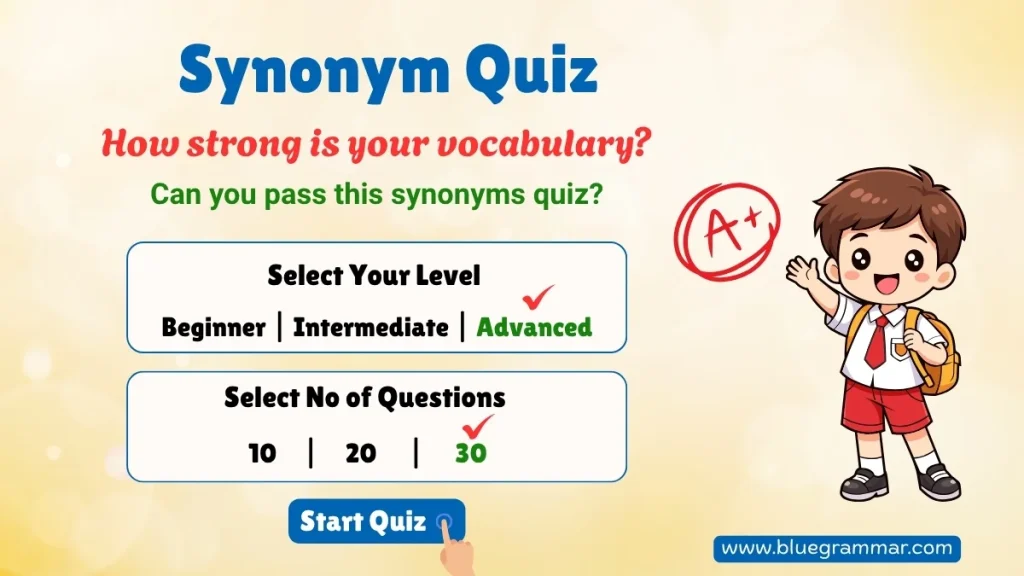 Synonym Quiz for Students